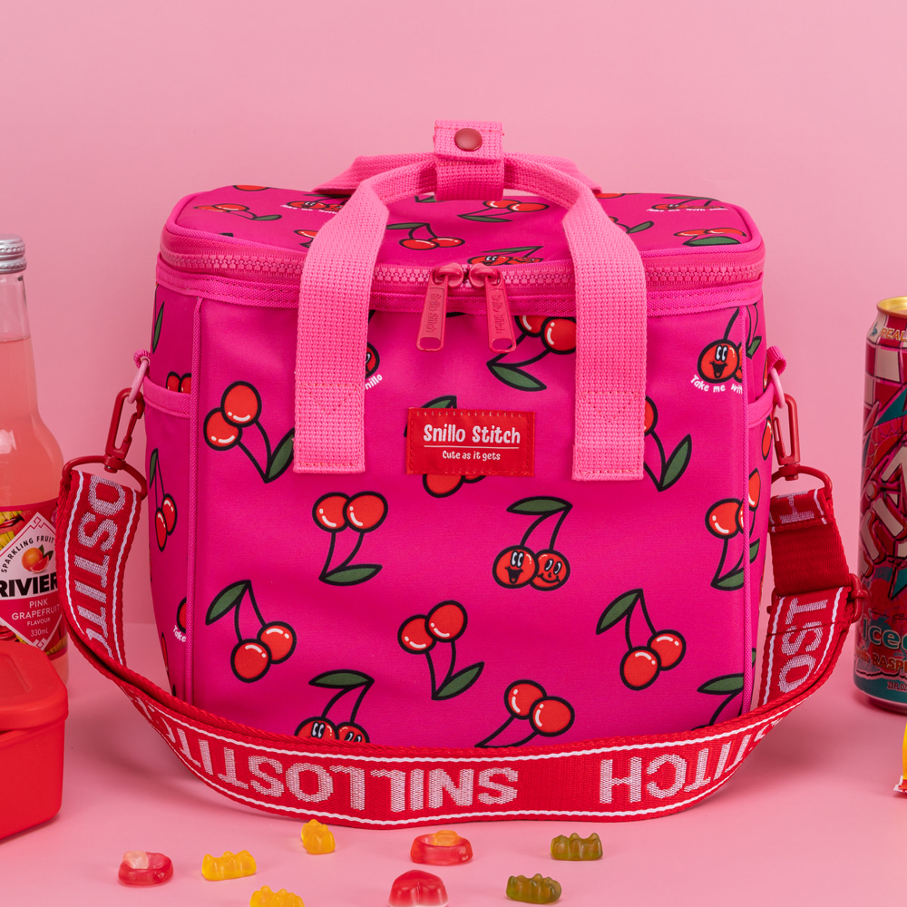 Snillo Picnic Cooler Bag Cherry Hot Pink