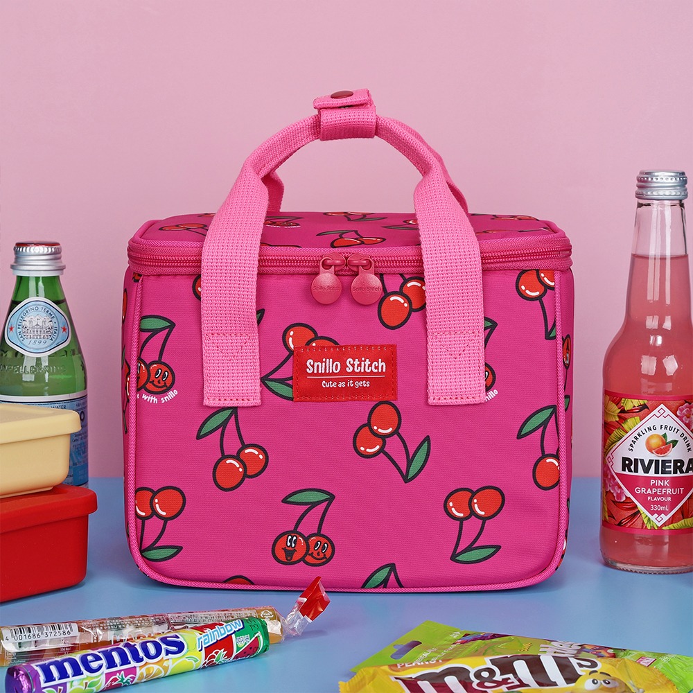 Snillo Daily Lunch Cooler Bag Cherry Hot Pink